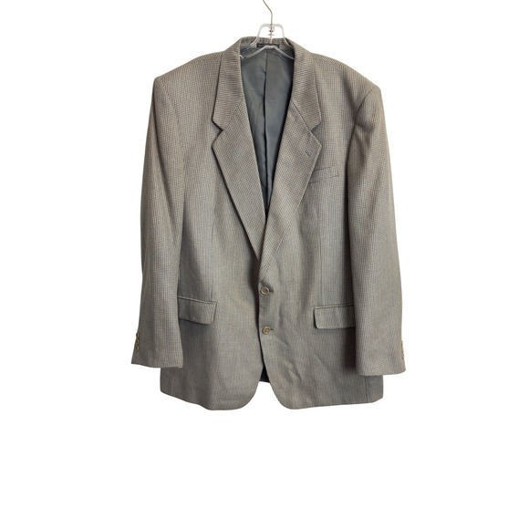Pierre Balmain Other - Pierre Balmain Paris Vintage 46L Grey Micro Pattern Two Button Blazer Sport Coat